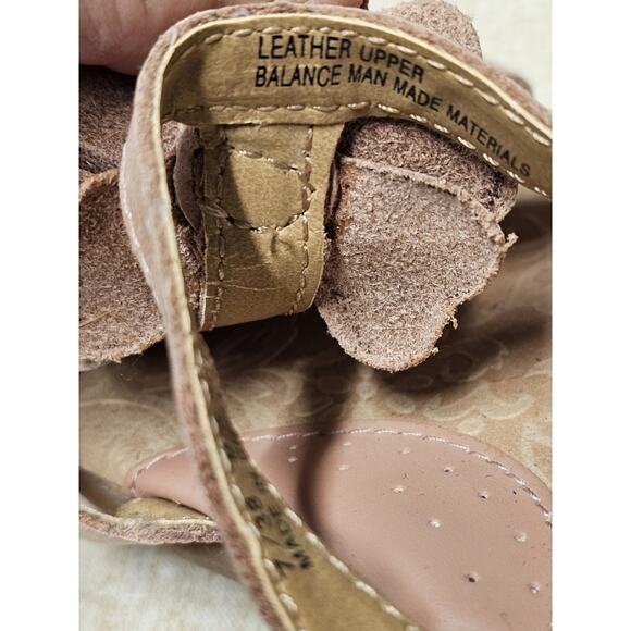 B.O.C. Born Concept Womens Pink Leather Block Heel Slide Sandals Size 7 Preppy - Picture 8 of 10